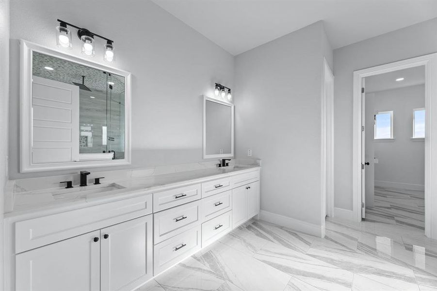 Master Bathroom featuring a shower and vanity