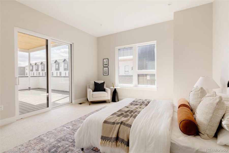 Furnished interior view inside a new home in A Line Townhomes, Denver (Image 11).