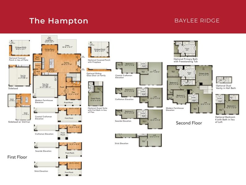 2D floor plan layout for the The Hampton by RobuckHomes in Baylee Ridge, Selma, NC (Image 5). 2D floor plan layout for the The Hampton by RobuckHomes in Baylee Ridge, Selma, NC (Image 5).