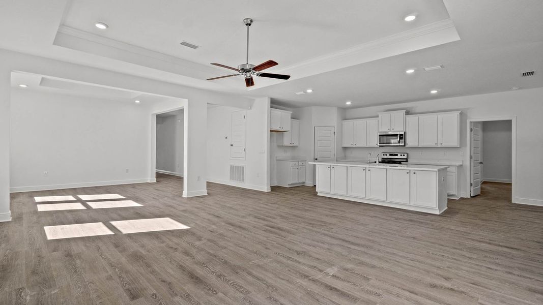 Representative unfurnished interior of a home built from the Camden by D.R. Horton in Owl's Head Farms, Freeport (Image 14).