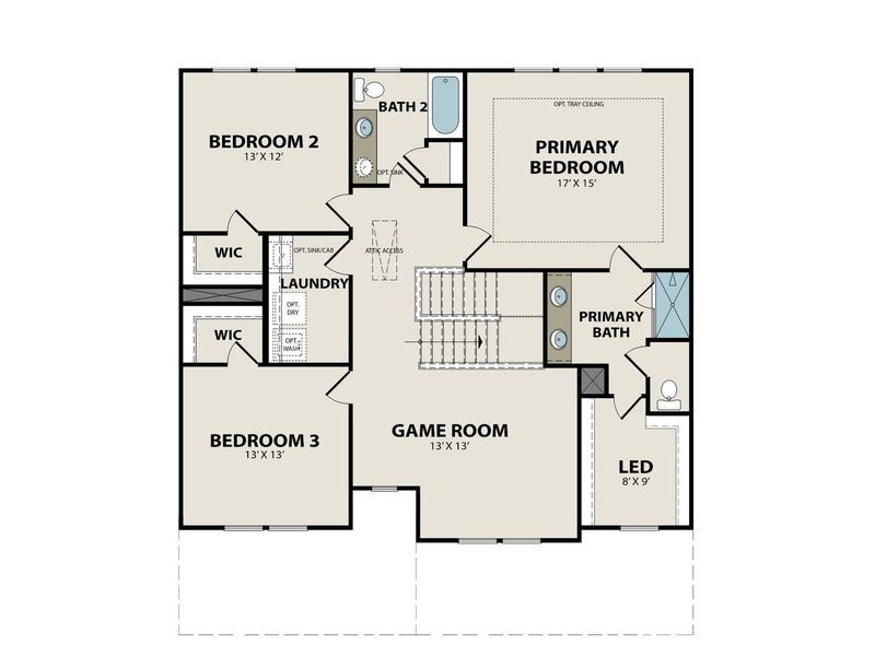 2D floor plan layout of this home in Benders Cove, Mount Juliet, TN (Image 7).