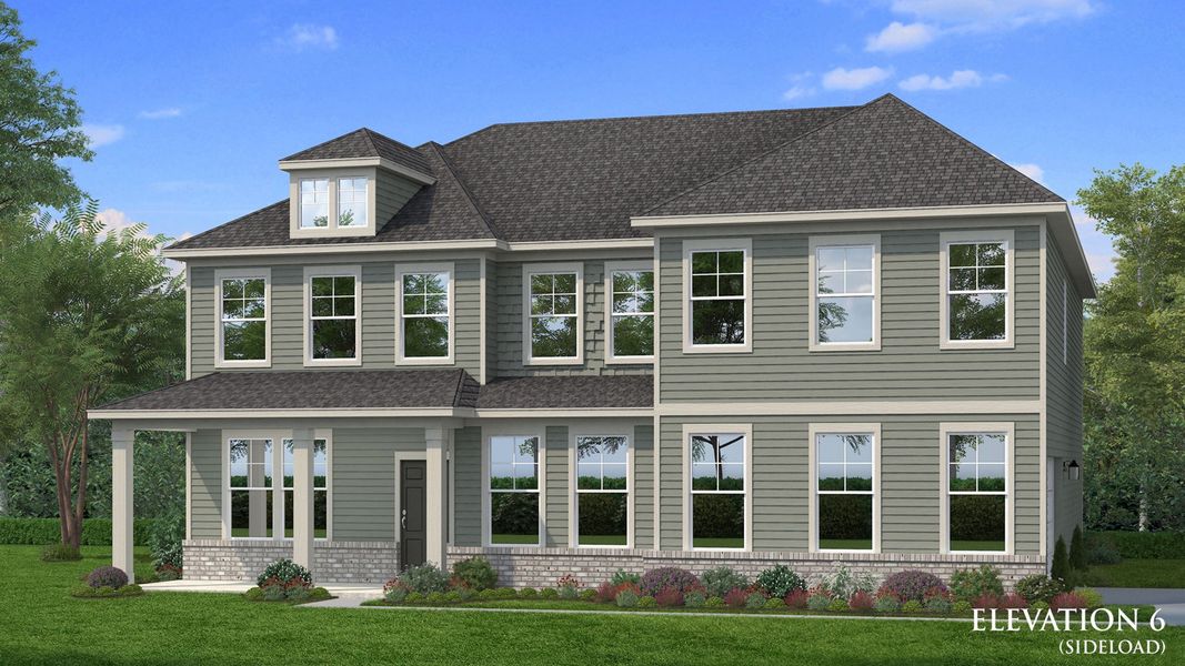 Representative exterior photo of a completed home built from the Rosemary II - SL by DRB Homes in Brighton, Locust Grove, GA (Image 21).