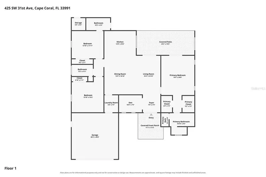 2D floor plan layout of this home in , Cape Coral, FL (Image 5). 2D floor plan layout of this home in , Cape Coral, FL (Image 5).