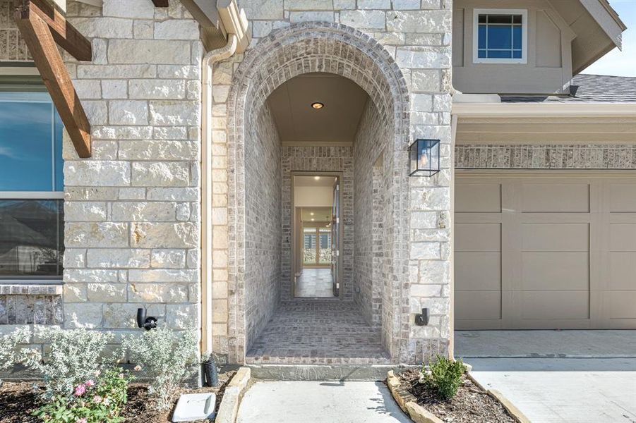 Exterior details and patio area of a home in Union Park Classic 60, Little Elm (Image 4).