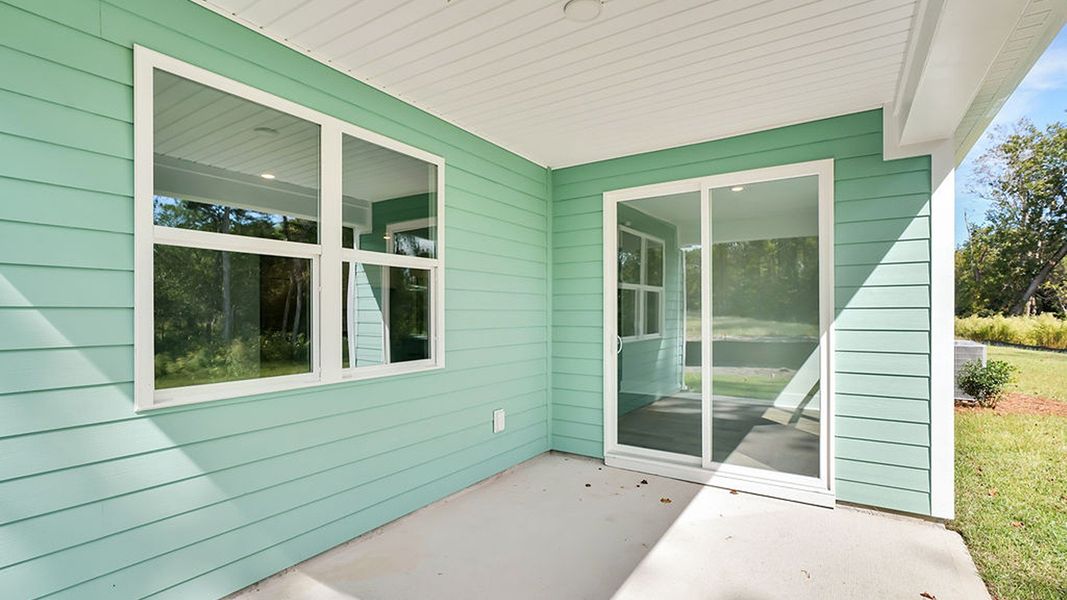 Exterior details and patio area of a home in The Haven at Indigo Preserve, Leland (Image 3).