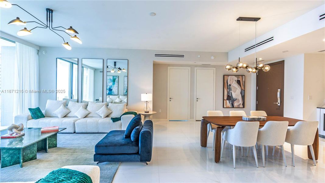 Furnished interior view inside a new home in , Miami (Image 7).