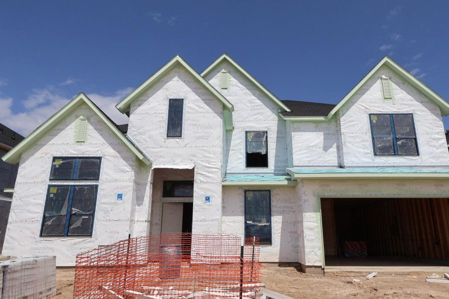 In-progress construction of a new home in Bridgeland, Cypress, TX (Image 8).