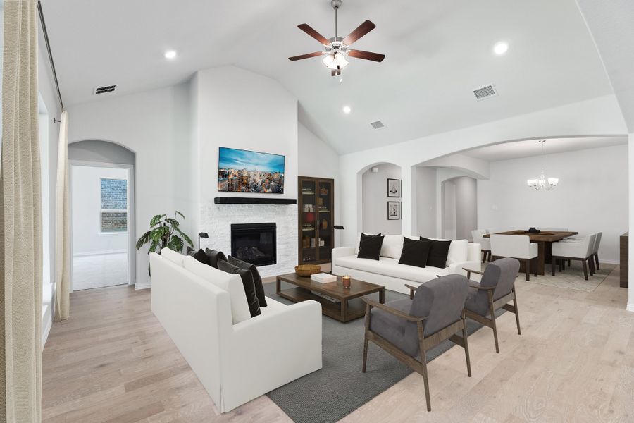 Representative furnished interior of a home built from the Manor by Beazer Homes in Enclave at Legacy Hills: Overlook 60', Celina (Image 7). Representative furnished interior of a home built from the Manor by Beazer Homes in Enclave at Legacy Hills: Overlook 60', Celina (Image 7).