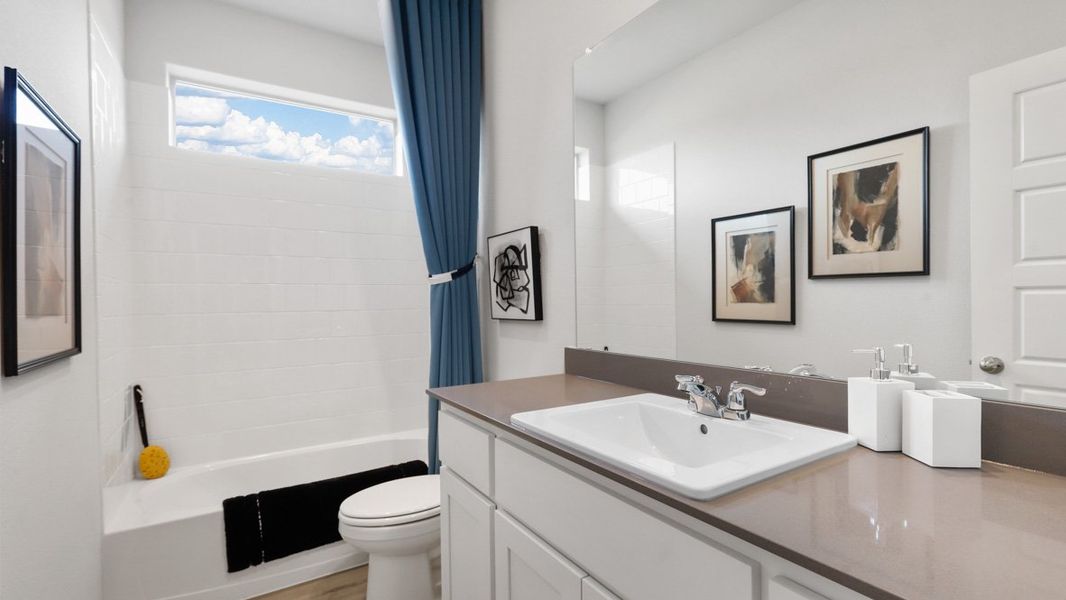 Representative furnished interior of a home built from the TEXAS MOCKINGBIRD by D.R. Horton in Rock Creek Ranch, Fort Worth (Image 27). Representative furnished interior of a home built from the TEXAS MOCKINGBIRD by D.R. Horton in Rock Creek Ranch, Fort Worth (Image 27).