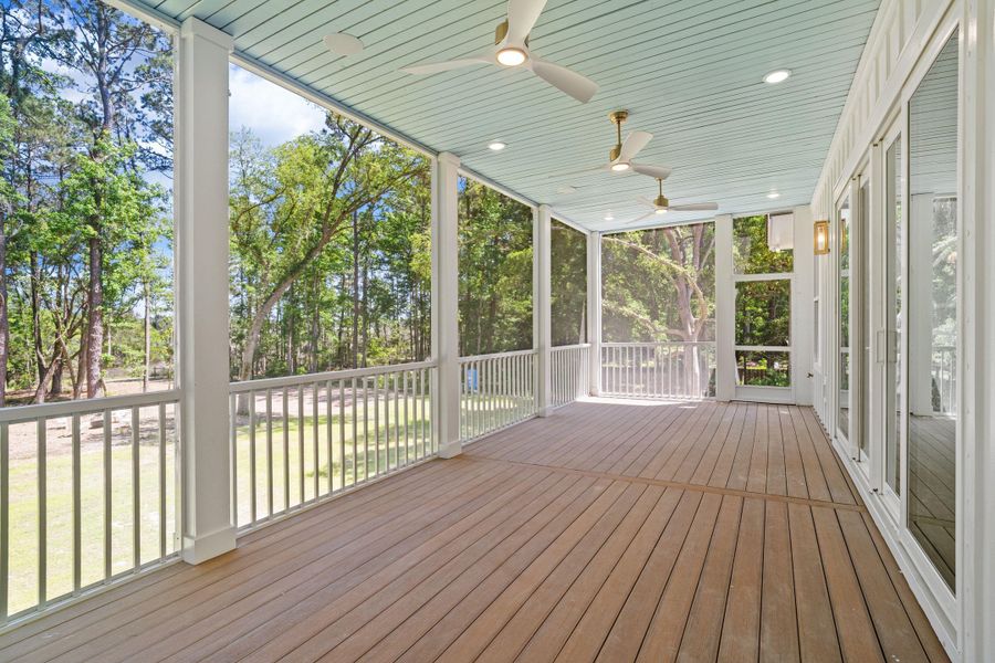 Exterior details and patio area of a home in , Awendaw (Image 36).