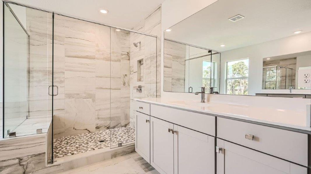 Representative furnished interior of a home built from the Ponte Vedra by D.R. Horton in Preserves at Park Trace, Stuart (Image 8).