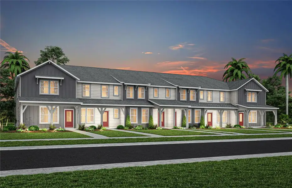 Front exterior of a new home in Tohoqua, Kissimmee, FL, highlighting curb appeal (Image 1).