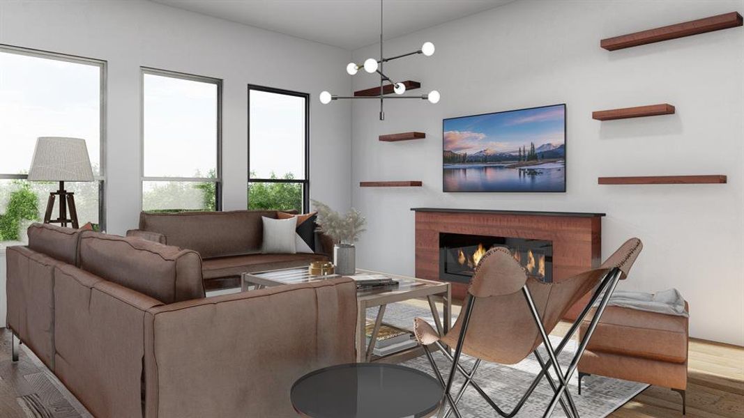 Furnished interior view inside a new home in , Irving (Image 18).