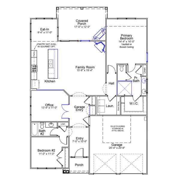 2D floor plan layout of this home in Brayden, Advance, NC (Image 3).