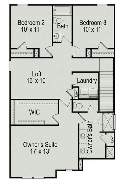 2D floor plan layout of this home in Cantigny Park, Clarksville, TN (Image 3).