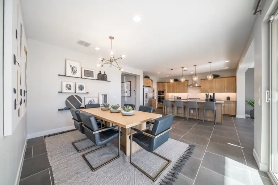 Furnished interior view inside a new home in Hawes Crossing, Mesa (Image 9). Furnished interior view inside a new home in Hawes Crossing, Mesa (Image 9).