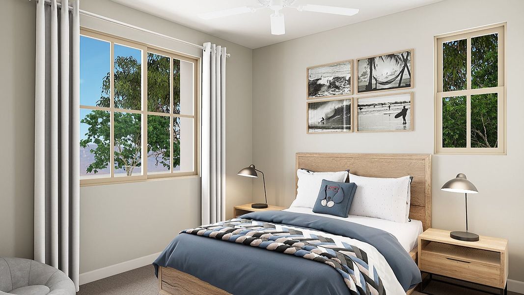 Furnished interior view inside a new home in Arietta at Soleo, San Tan Valley (Image 24).