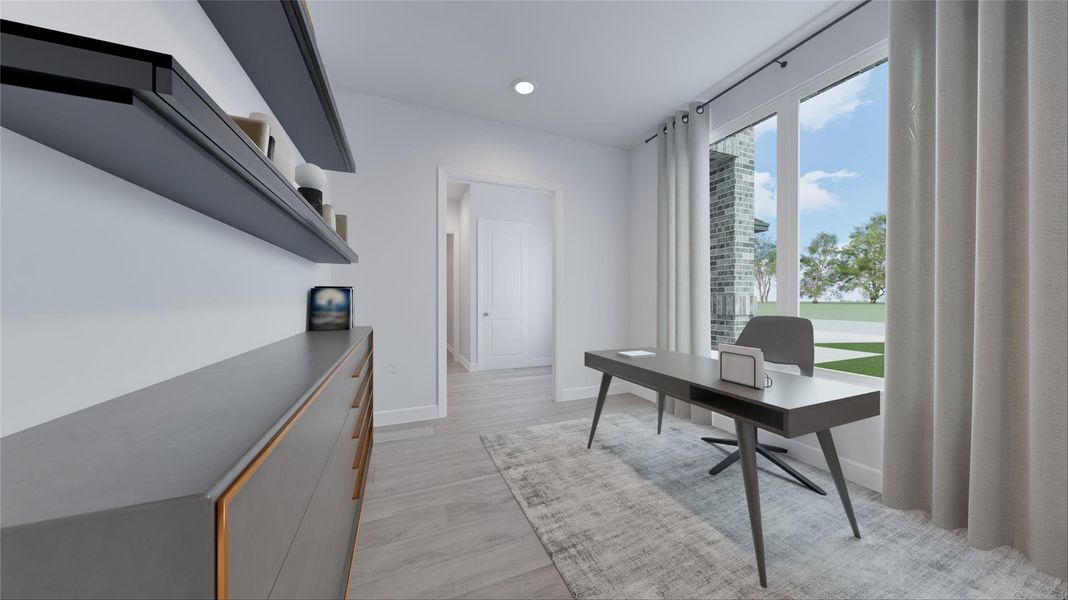 Furnished interior view inside a new home in The Highlands, Porter (Image 13).