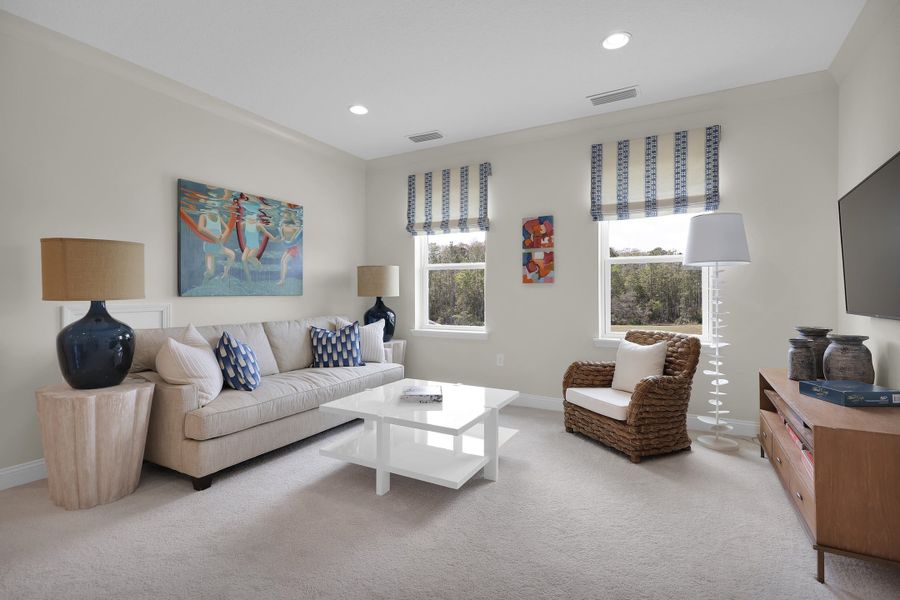Representative furnished interior of a home built from the Sawyer by Riverside Homes in Mariposa at EverRange, Jacksonville (Image 51).
