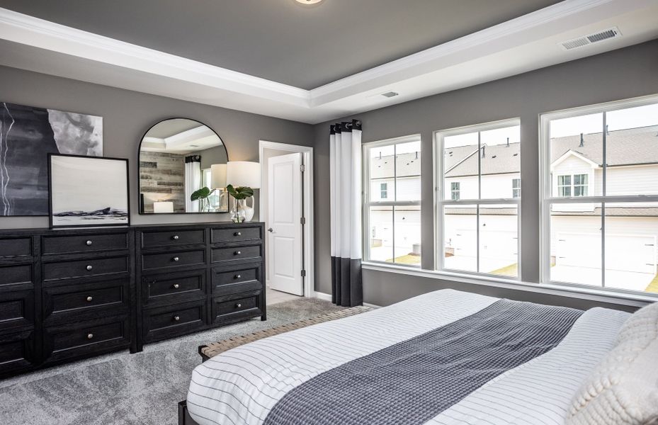 Furnished interior view inside a new home in Exchange at 401, Raleigh (Image 17).
