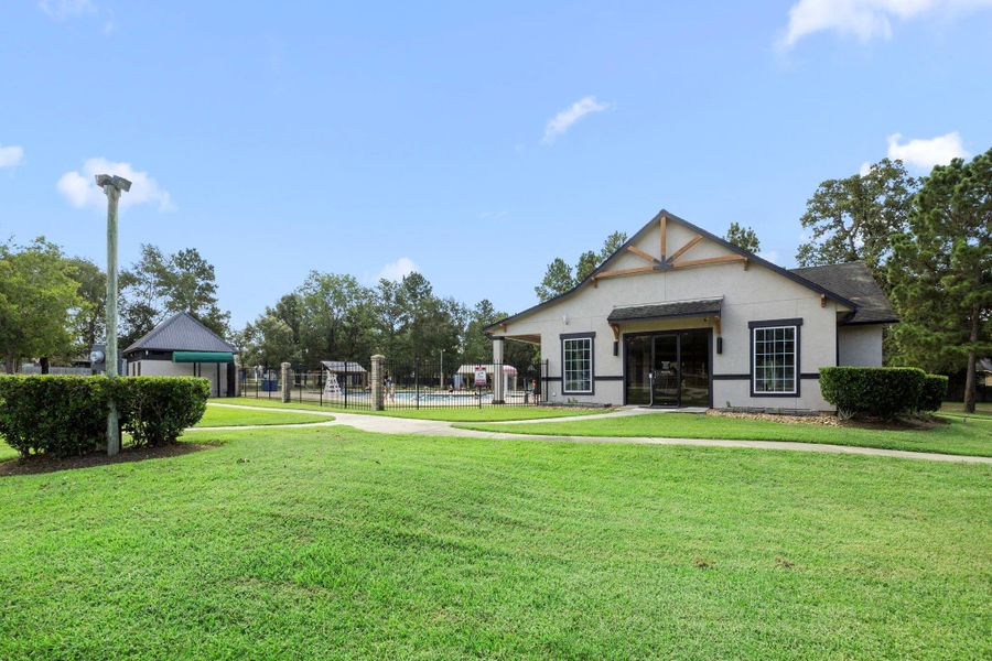 Front exterior of a new home in Glen Oaks, Magnolia, TX, highlighting curb appeal (Image 18). Front exterior of a new home in Glen Oaks, Magnolia, TX, highlighting curb appeal (Image 18).