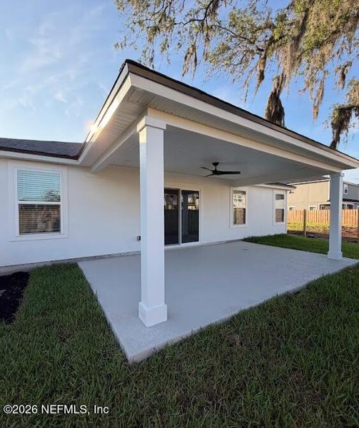 Exterior details and patio area of a home in , Jacksonville (Image 2). Exterior details and patio area of a home in , Jacksonville (Image 2).