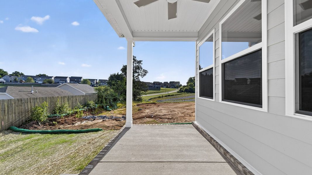 Exterior details and patio area of a home in McClure Farms, Columbia (Image 31).