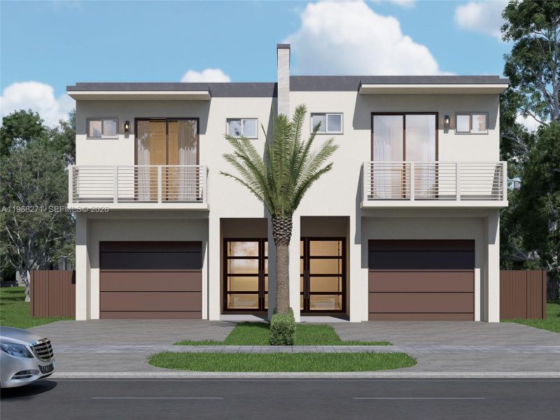 Front exterior of a new home in , Fort Lauderdale, FL, highlighting curb appeal (Image 20).
