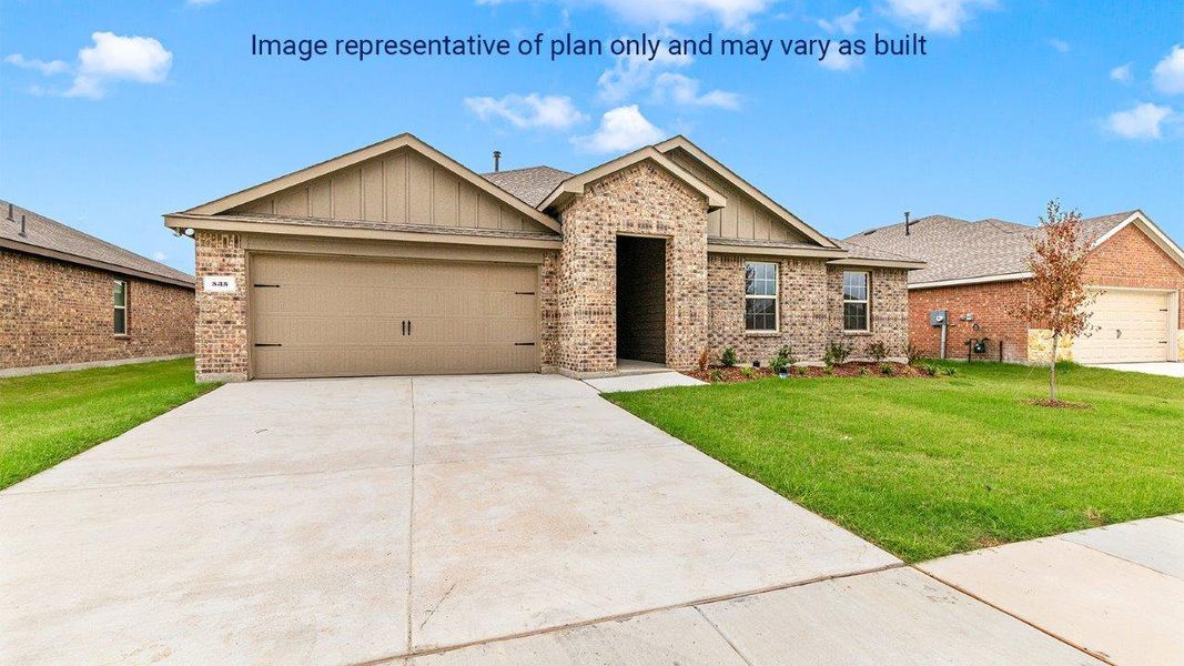 Front exterior of a new home in King's Landing, Corpus Christi, TX, highlighting curb appeal (Image 2). Front exterior of a new home in King's Landing, Corpus Christi, TX, highlighting curb appeal (Image 2).