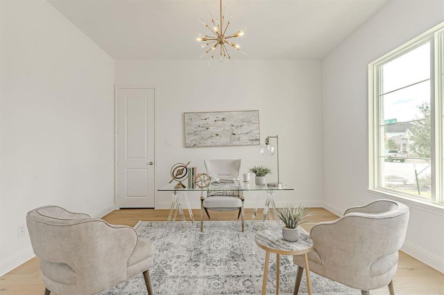 Furnished interior view inside a new home in , Aledo (Image 13).