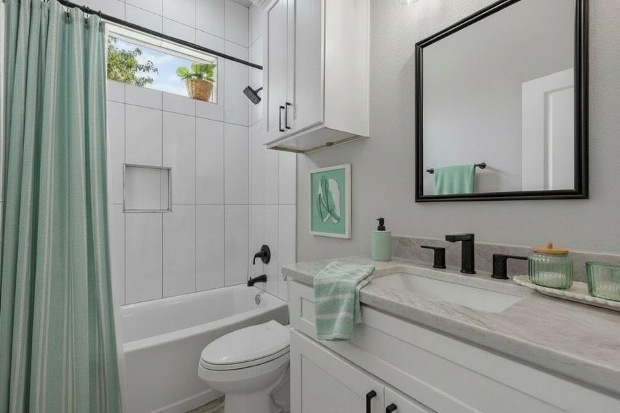 Guest bathroom with upgraded features!