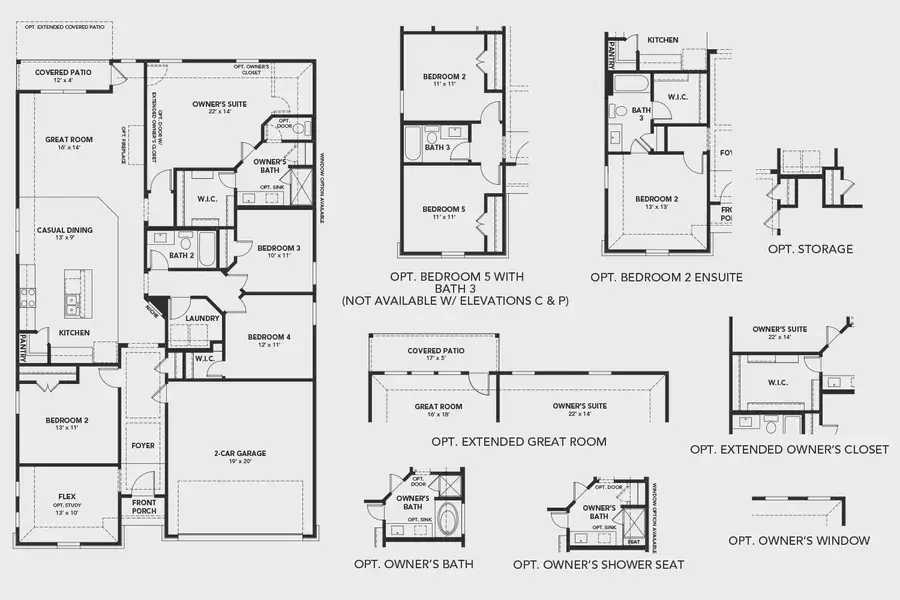 2D floor plan layout for the Kimbell by Brightland Homes in Walden Pond, Forney, TX (Image 1). 2D floor plan layout for the Kimbell by Brightland Homes in Walden Pond, Forney, TX (Image 1).