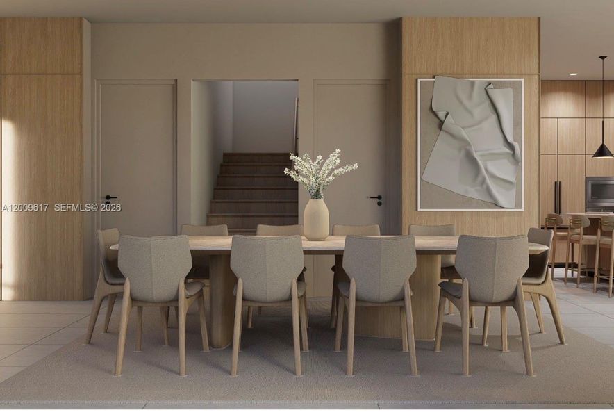 Furnished interior view inside a new home in , Miami (Image 8).