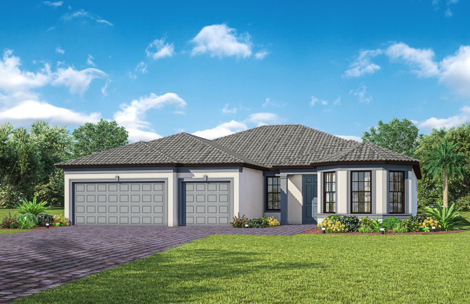 Representative exterior photo of a completed home built from the Stellar by Del Webb in Del Webb Naples, Ave Maria, FL (Image 22).