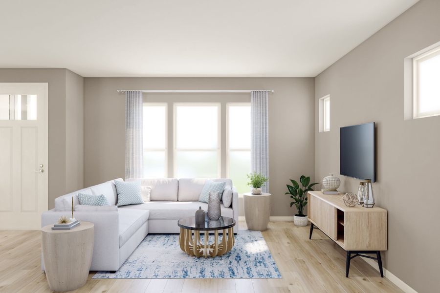 Representative furnished interior of a home built from the 3201 by Tri Pointe Homes in The Aurora Highlands, Aurora (Image 7).