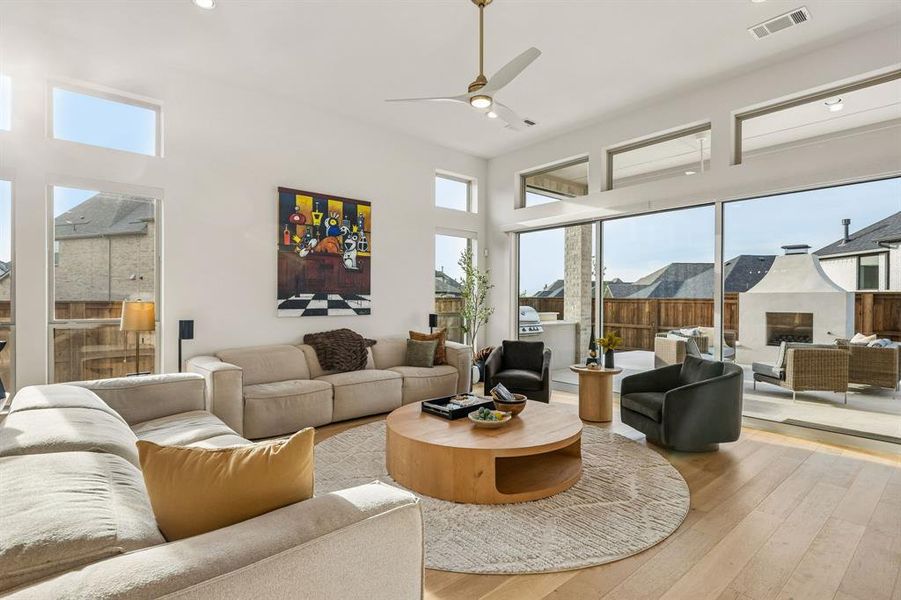 Furnished interior view inside a new home in , The Colony (Image 25).
