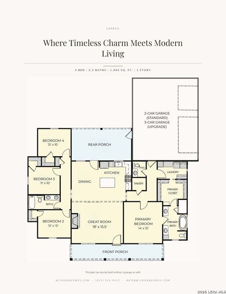 2D floor plan layout of this home in , La Vernia, TX (Image 3).