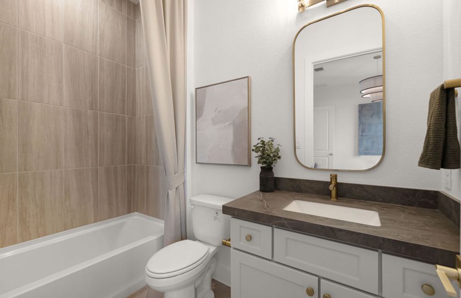 Representative furnished interior of a home built from the Renown by Del Webb in Del Webb Austin at Lost Pines, Bastrop (Image 34). Representative furnished interior of a home built from the Renown by Del Webb in Del Webb Austin at Lost Pines, Bastrop (Image 34).