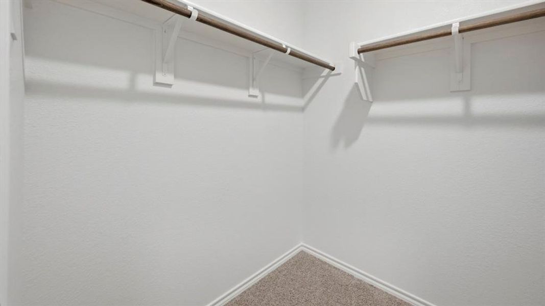 Walk in closet with light carpet Walk in closet with light carpet