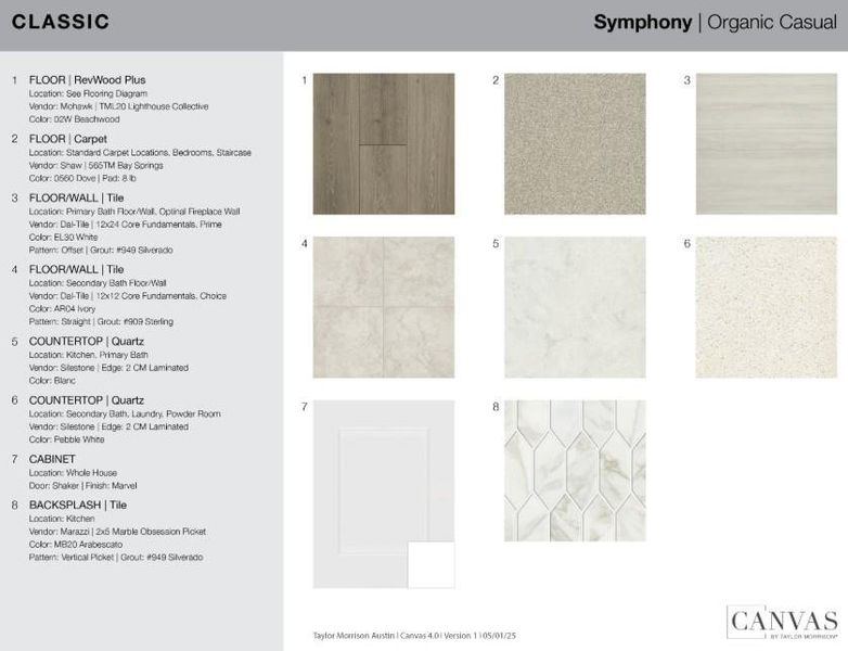 1608 Lorant Lane design selections! This home is currently under construction and selections are subject to change.