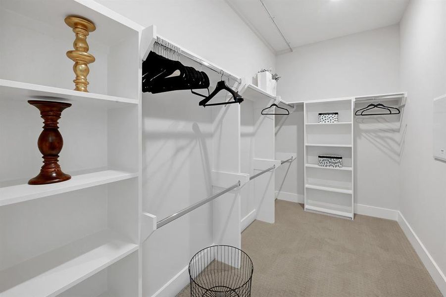 Walk in closet*Picture from another home built by Builder of exact floorplan