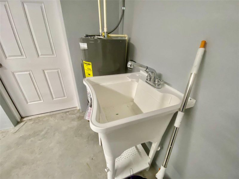 utility sink in garage