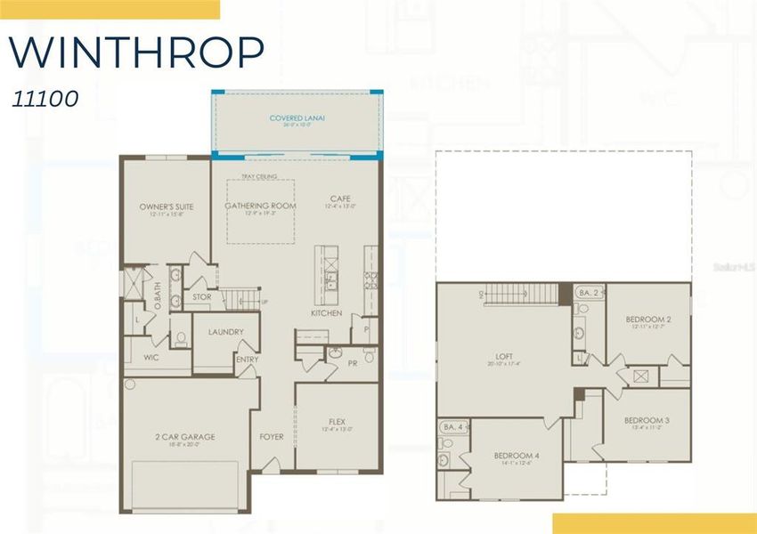 2D floor plan layout of this home in The Strand at Cedar Grove, North Port, FL (Image 1). 2D floor plan layout of this home in The Strand at Cedar Grove, North Port, FL (Image 1).