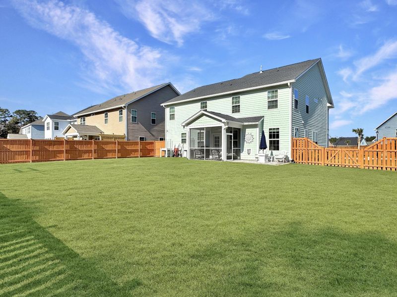 Exterior details and patio area of a home in Hewing Farms, Summerville (Image 26). Exterior details and patio area of a home in Hewing Farms, Summerville (Image 26).