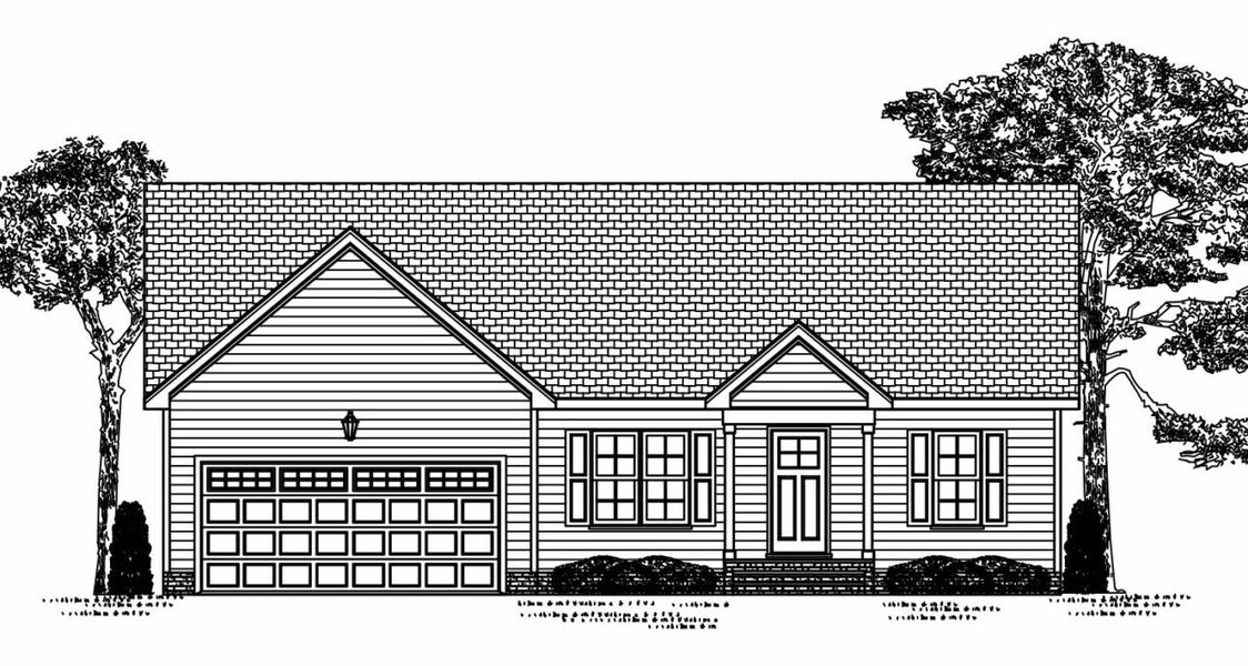 Representative rendering of the exterior for the Dunlin by Grand Oak Homes (Image 1).