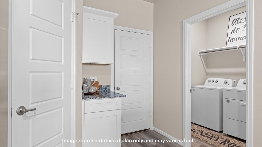 Furnished interior view inside a new home in Mustang Ridge, Andrews (Image 26).