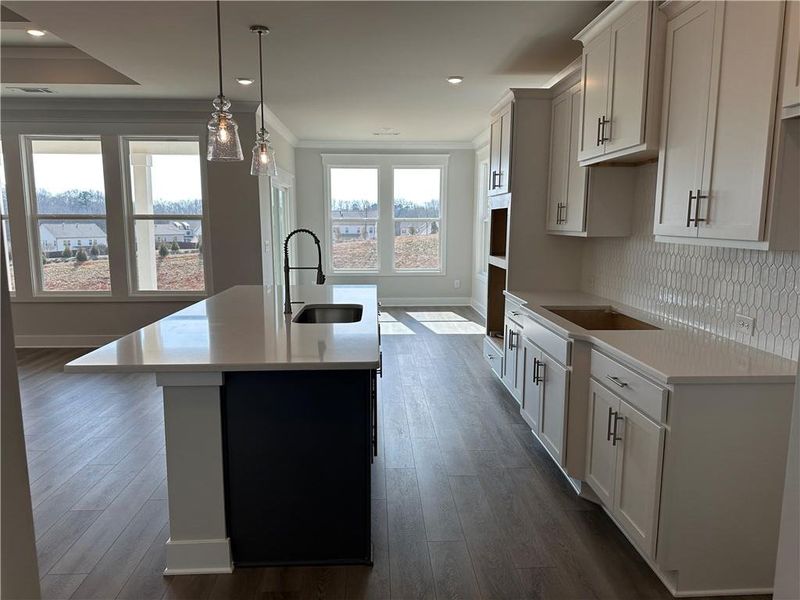 Furnished interior view inside a new home in Rosewood Lake Preserve, Hoschton (Image 9). Furnished interior view inside a new home in Rosewood Lake Preserve, Hoschton (Image 9).