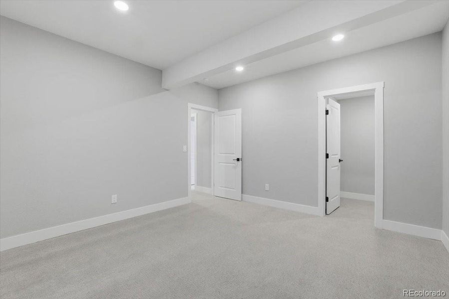 The third bedroom has a walk-in closet and lots of natural light.