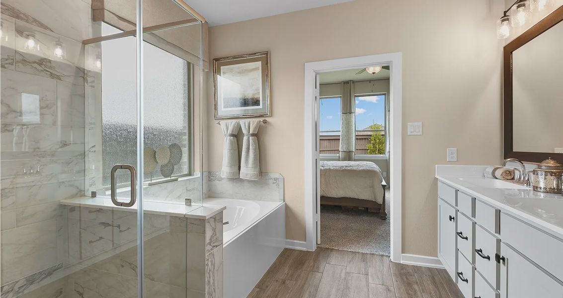 Representative furnished interior of a home built from the Portland by Chesmar Homes in Wood Leaf Reserve, Tomball (Image 9).