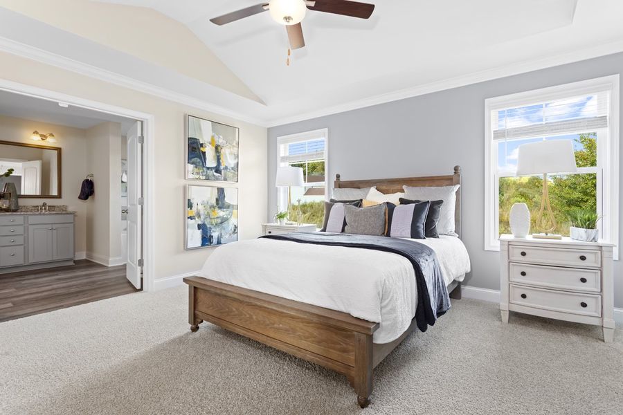 Representative furnished interior of a home built from the Bentcreek II by Great Southern Homes in Old Charleston Acres, Pelion (Image 10).